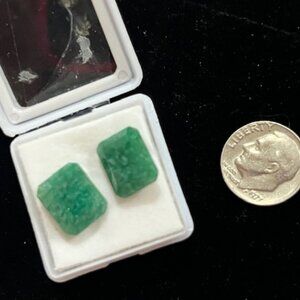 Beautiful 9.9 Carat Emerald Cut Natural Emeralds LOOSE STONES approx 5 carat ea